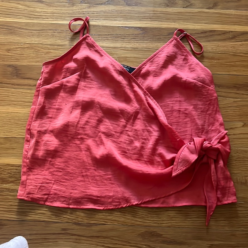 Coral Wrap shirt